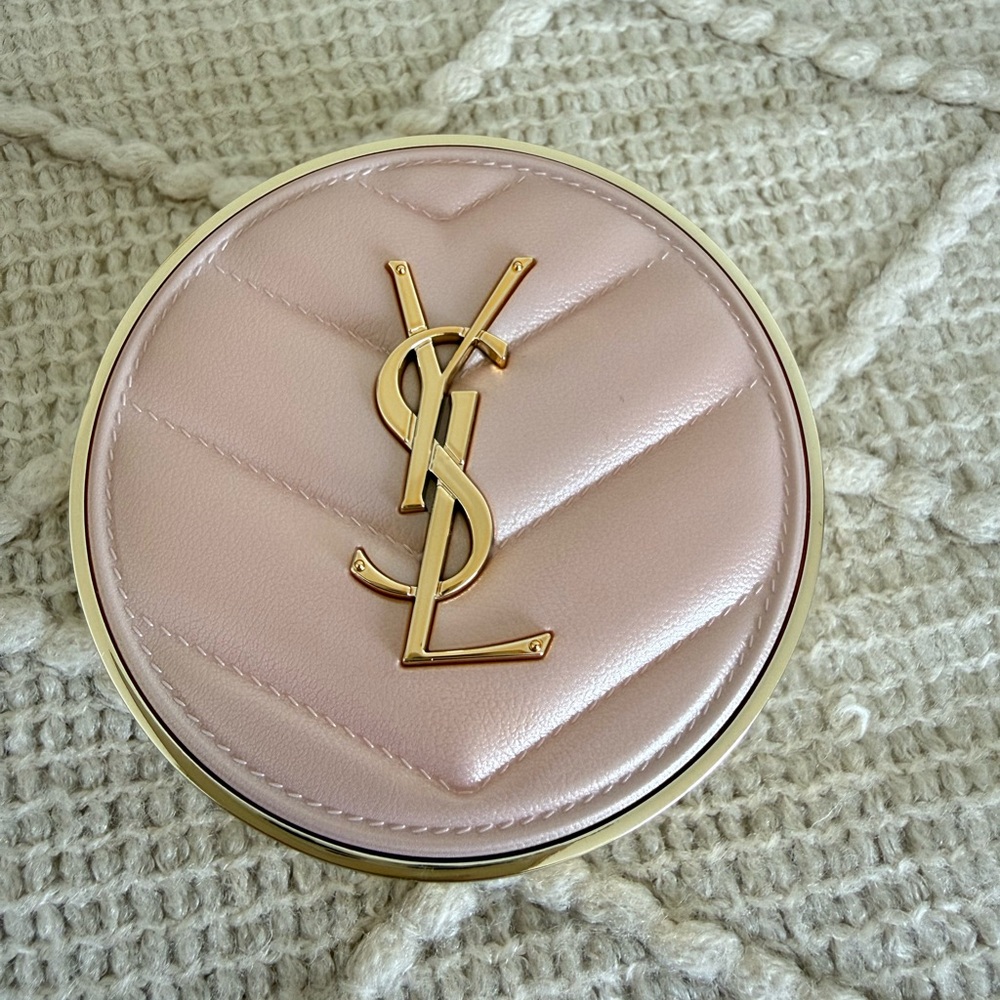 YSL Pink Round Leather Coin Purse